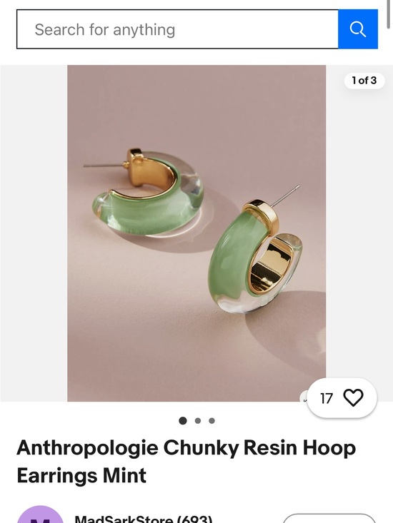 Anthropologie Jewelry - Anthropologie chunky resin hoops